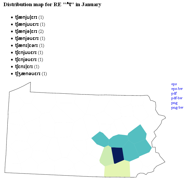 distribution map